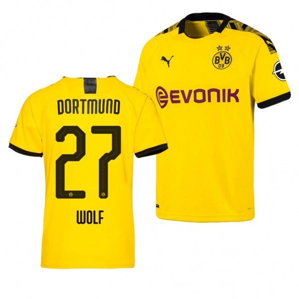Men's Borussia Dortmund Marius Wolf Jersey 19-20 Home
