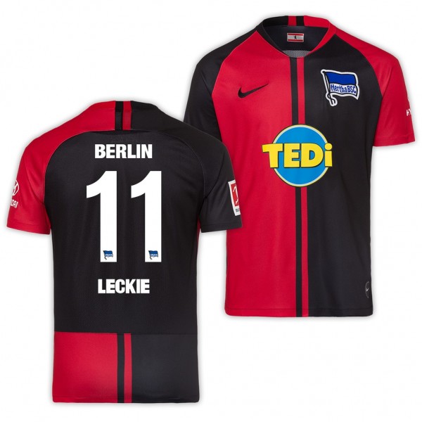 Men's Hertha BSC Berlin Mathew Leckie Away Jersey 19-20 Red Black
