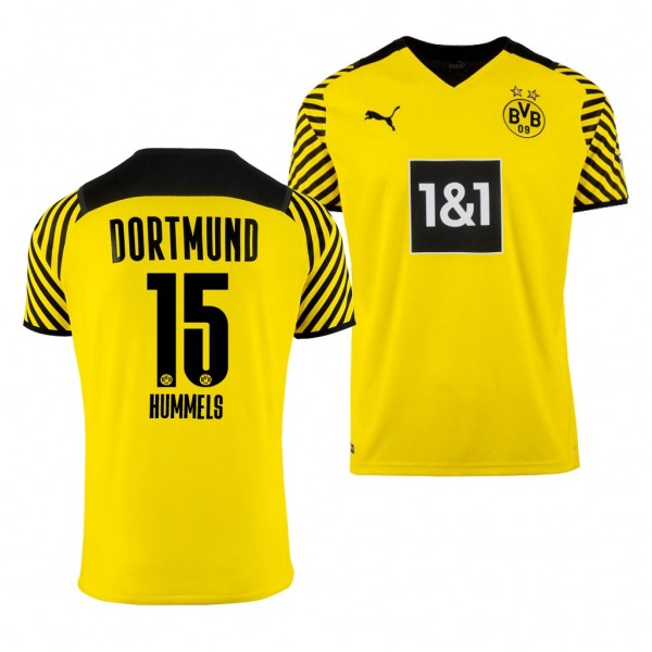 Men's Mats Hummels Borussia Dortmund 2021-22 Home Jersey Yellow Replica