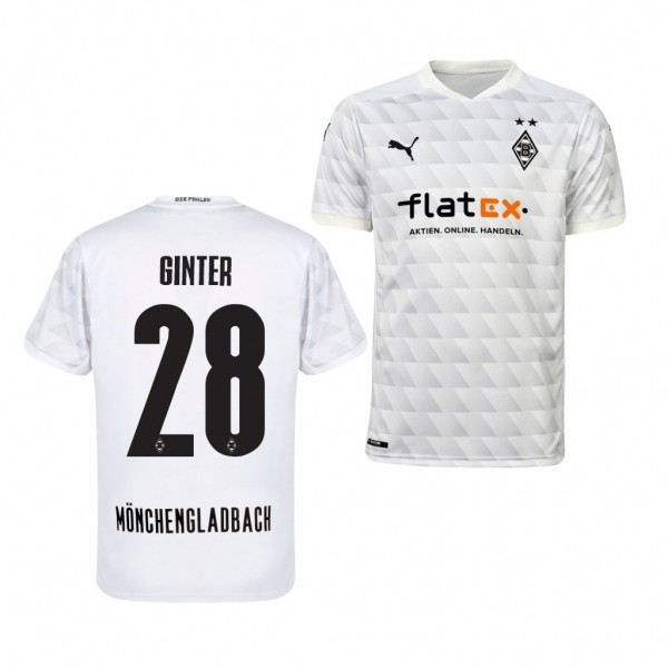 Men's Matthias Ginter Borussia Monchengladbach Home Jersey White 2020-21 Replica