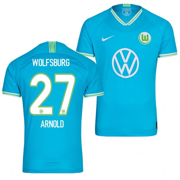 Men's VfL Wolfsburg Maximilian Arnold Away Jersey 19-20 Blue