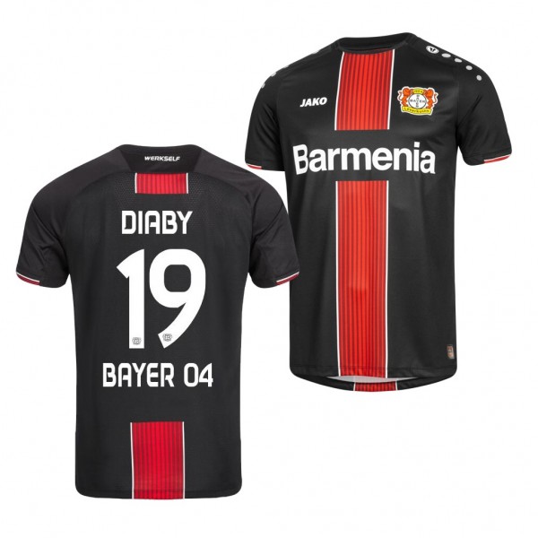 Men's Bayer Leverkusen Moussa Diaby Jersey Away 19-20 Short Sleeve