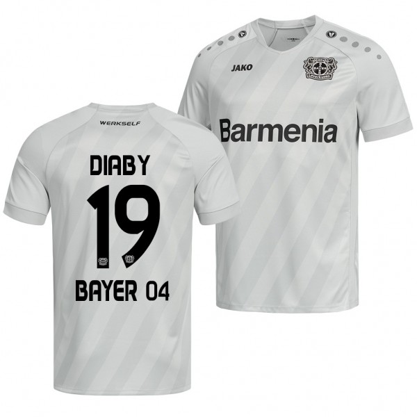 Men's Bayer Leverkusen Moussa Diaby Jersey Third 19-20 White
