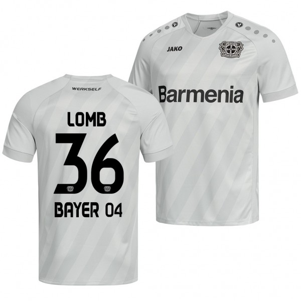 Men's Bayer Leverkusen Niklas Lomb Jersey Third 19-20 White