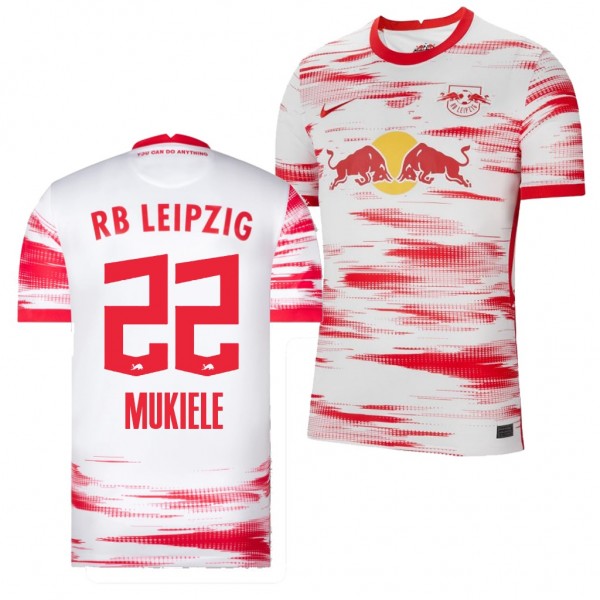 Men's Nordi Mukiele RB Leipzig 2021-22 Home Jersey Red Replica