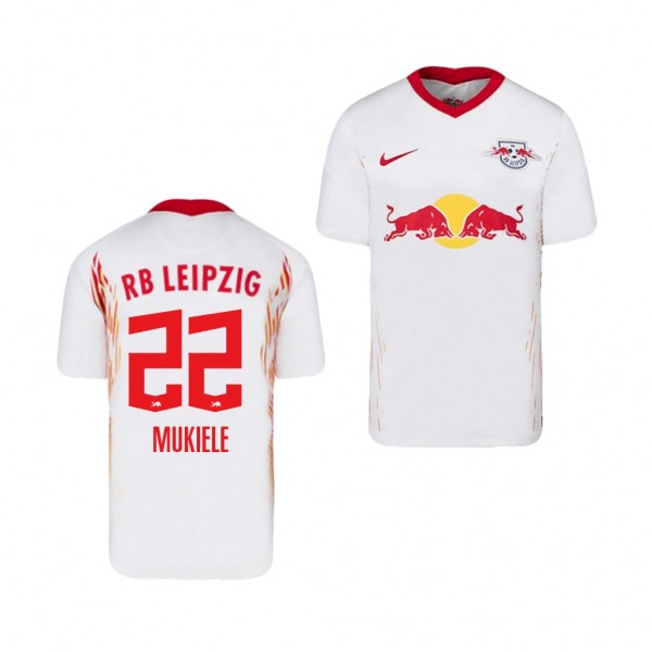 Men's Nordi Mukiele RB Leipzig Home Jersey White 2020-21 Replica