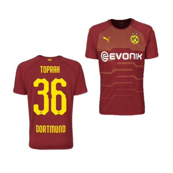 Men's Third Borussia Dortmund Omer Toprak Jersey Maroon
