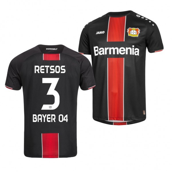 Men's Bayer Leverkusen Panagiotis Retsos Jersey Away 19-20 Short Sleeve