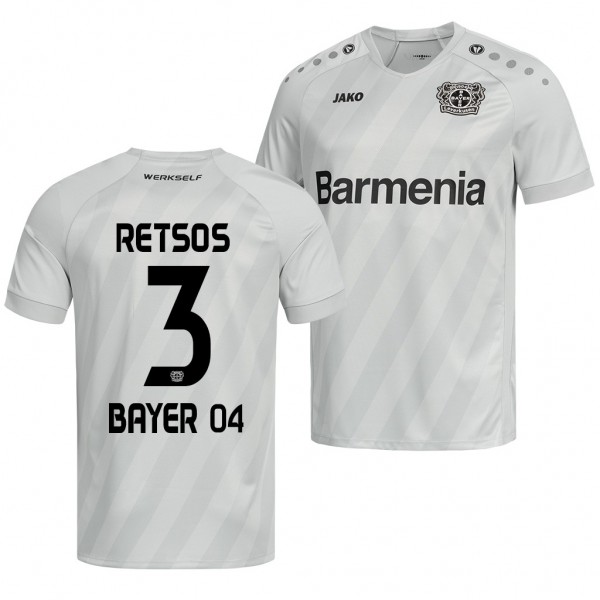 Men's Bayer Leverkusen Panagiotis Retsos Jersey Third 19-20 White
