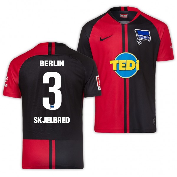 Men's Hertha BSC Berlin Per Ciljan Skjelbred Away Jersey 19-20 Red Black