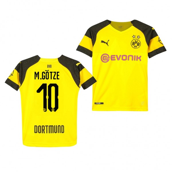 Youth Borussia Dortmund Mario Gotze Replica Home Jersey