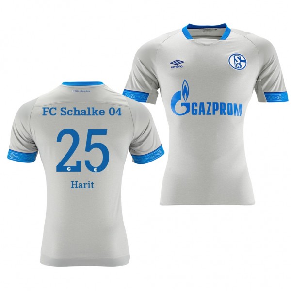 Men's Schalke 04 Amine Harit Away Light Grey Jersey