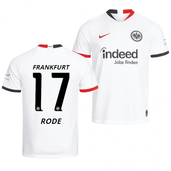Men's Eintracht Frankfurt Sebastian Rode Jersey Away 19-20 Short Sleeve