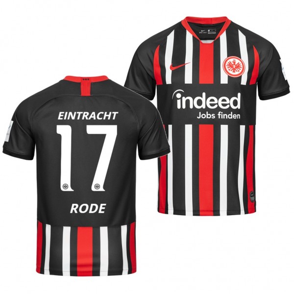 Men's Eintracht Frankfurt Sebastian Rode Jersey Home 19-20 Short Sleeve