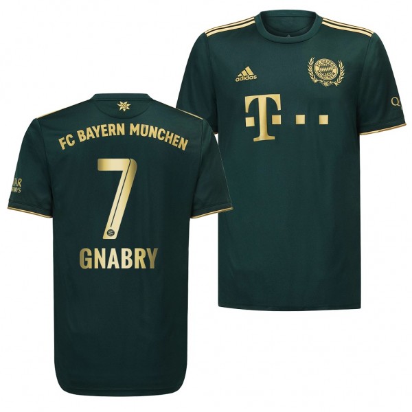 Men's Serge Gnabry Bayern Munich 2021-22 Oktoberfest Jersey Green Fourth
