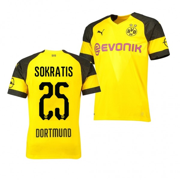 Men's Borussia Dortmund Replica Sokratis Papastathopoulos Jersey Home