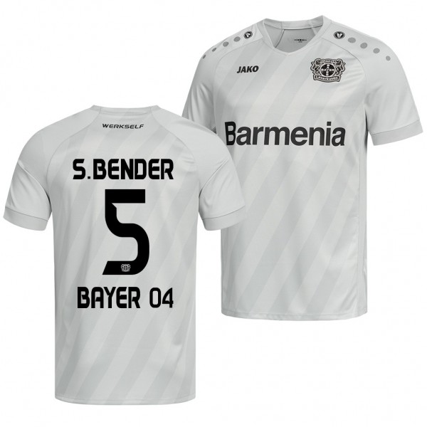 Men's Bayer Leverkusen Sven Bender Jersey Third 19-20 White