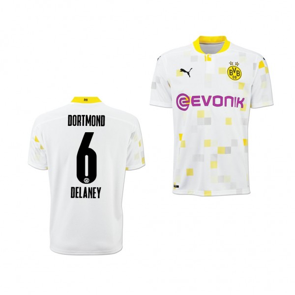 Men's Thomas Delaney Borussia Dortmund Third Jersey White