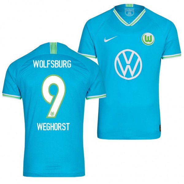 Men's VfL Wolfsburg Wout Weghorst Away Jersey 19-20 Blue