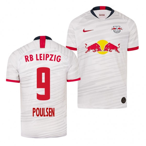 Men's RB Leipzig Yussuf Poulsen Home Jersey