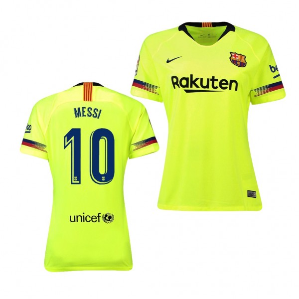 Women's Barcelona Lionel Messi Replica Yellow Jersey