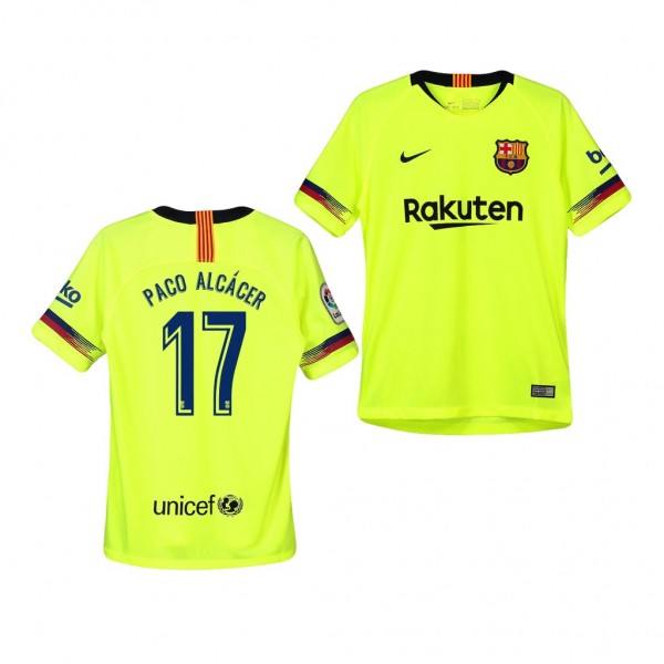Youth Barcelona Paco Alcacer Replica Yellow Jersey