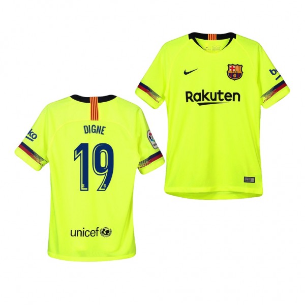 Youth Barcelona Lucas Digne Replica Yellow Jersey