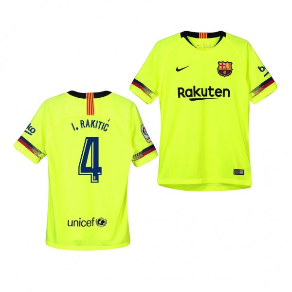 Youth Barcelona Ivan Rakitic Replica Yellow Jersey