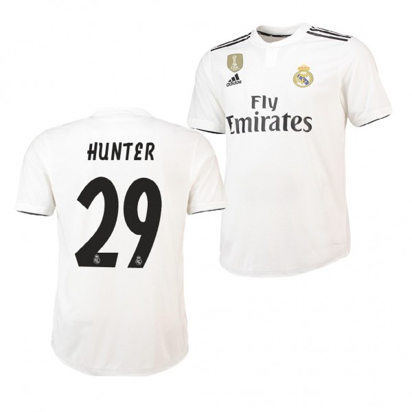 Men's Real Madrid Home Alex Hunter Jersey White