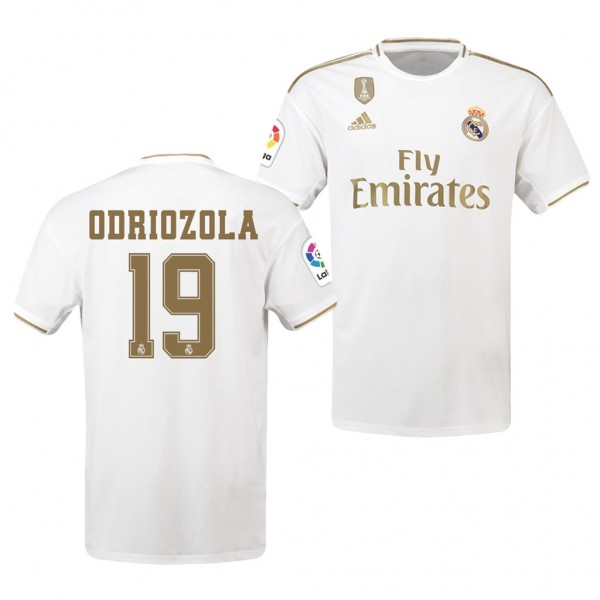 Men's Real Madrid Alvaro Odriozola 19-20 Home White Jersey Business