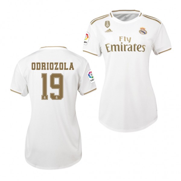 Men's Real Madrid Alvaro Odriozola 19-20 Home White Jersey Discount