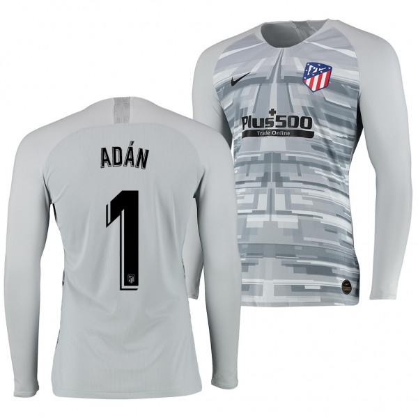 Men's Atletico De Madrid Antonio Adan Jersey Goalkeeper 19-20 Long Sleeve Discount