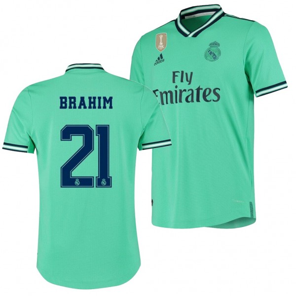 Men's Real Madrid Brahim Diaz 19-20 Third Green Jersey