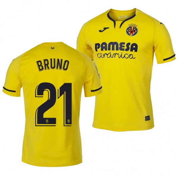 Men's Villarreal Bruno Soriano Jersey Home 19-20 Short Sleeve