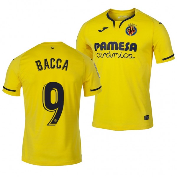 Men's Villarreal Carlos Bacca Jersey Home 19-20 Short Sleeve