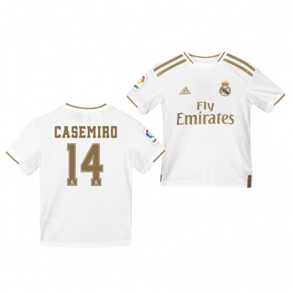Men's Real Madrid Casemiro 19-20 Home White Jersey Business