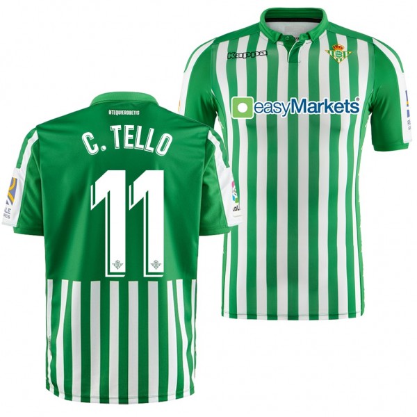 Men's Cristian Tello Real Betis Home Jersey 19-20