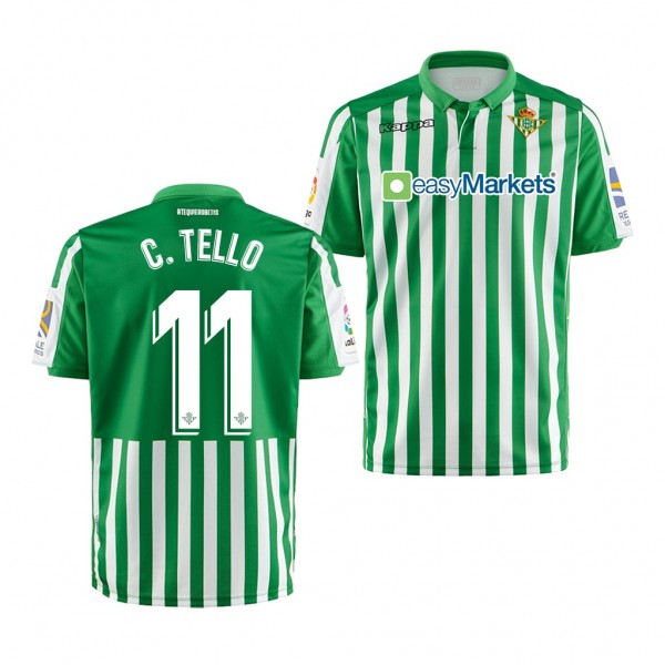 Youth Cristian Tello Real Betis Home Jersey 19-20