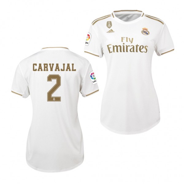 Men's Real Madrid Dani Carvajal 19-20 Home White Jersey Discount