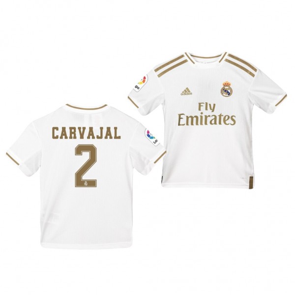 Men's Real Madrid Dani Carvajal 19-20 Home White Jersey