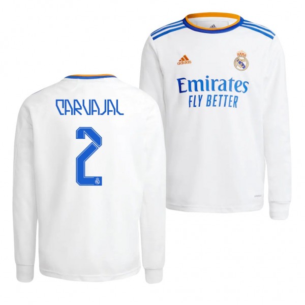 Men's Real Madrid Dani Carvajal 2021 Home Jersey Replica White