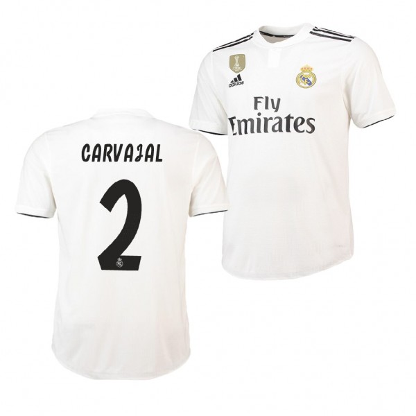 Men's Real Madrid Home Dani Carvajal Jersey White