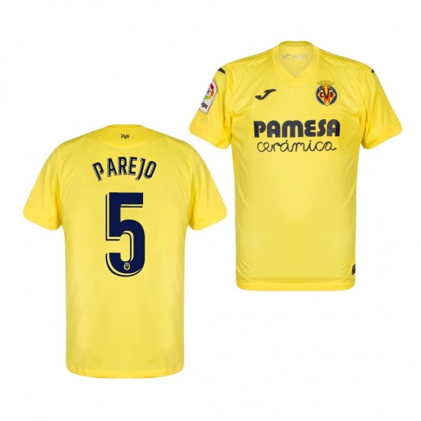 Men's Dani Parejo Villarreal Home Jersey Yellow 2020-21 Replica