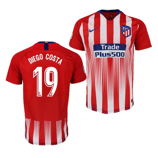 Men's Atletico De Madrid Home Diego Costa Jersey Red White