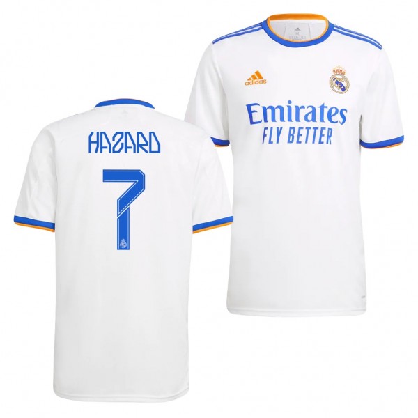 Men's Eden Hazard Real Madrid 2021 Home Jersey White Replica