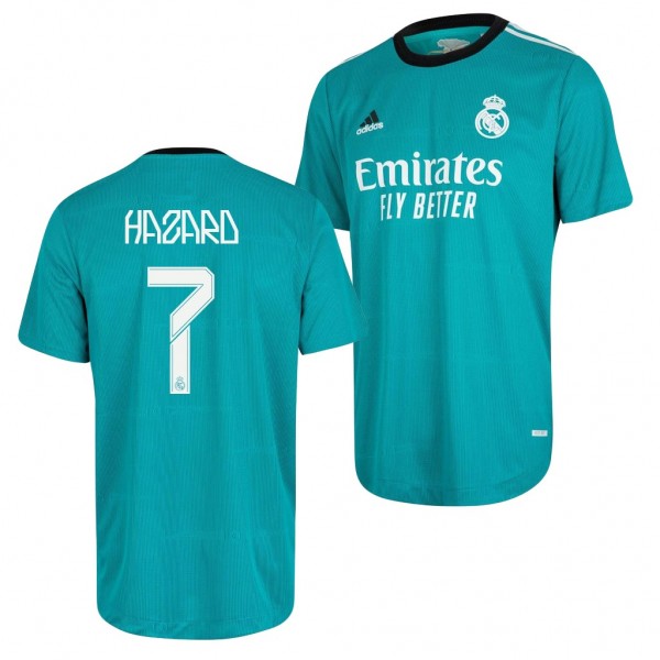 Men's Eden Hazard Jersey Real Madrid Third Green 2021-22 Authentic