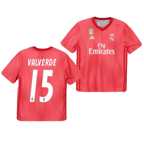 Men's Third Real Madrid Fede Valverde Jersey Red