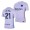 Men's Frenkie De Jong Barcelona 2021-22 Away Jersey Purple Replica