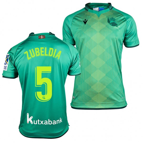 Men's Real Sociedad Igor Zubeldia Away Jersey 19-20 Green