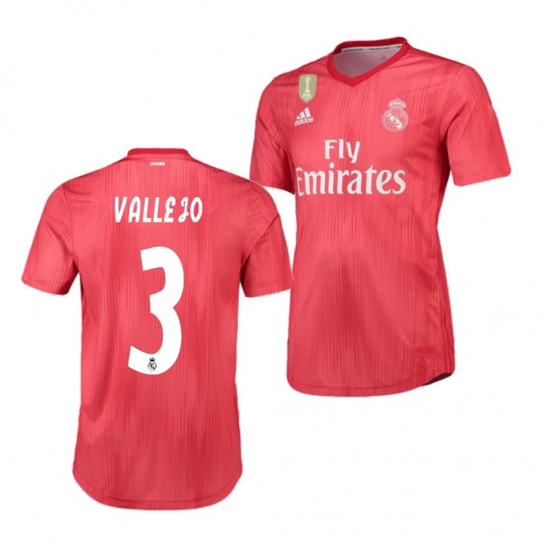 Men's Third Real Madrid Jesus ValLeao Red Jersey